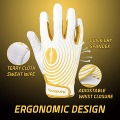 Youth American Football Receiver Gloves – Enhanced Grip