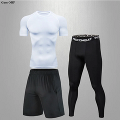 Men's Compression Rashguard Gym Running Training Suit
