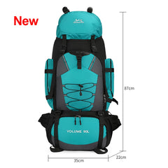 90L Waterproof Hiking Camping Backpack Large Capacity