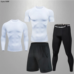 Men's Compression Rashguard Gym Running Training Suit
