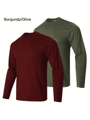 Men's Long Sleeve Quick Dry Athletic Performance Shirt