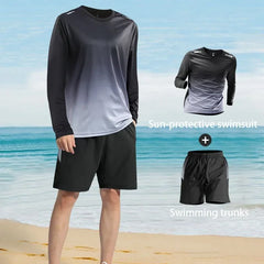Men's Long Sleeve Sun Protective Swimming Suit