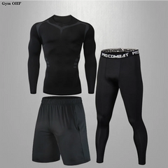 Men's Compression Rashguard Gym Running Training Suit