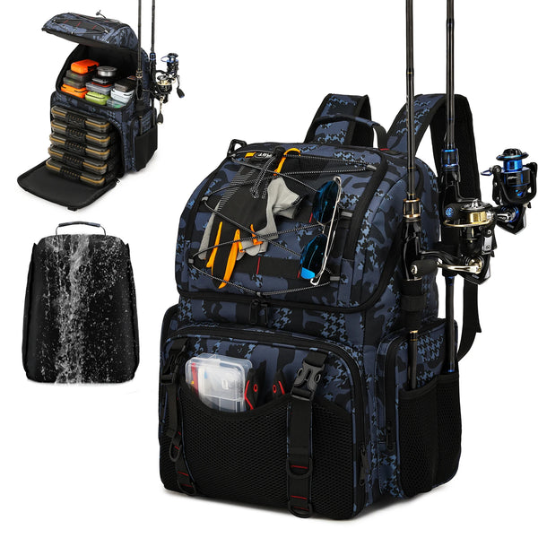 45L Fishing Backpack Cooler Tackle Storage Bag