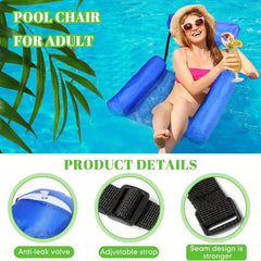 Inflatable Pool Hammock Float Lounge Chair