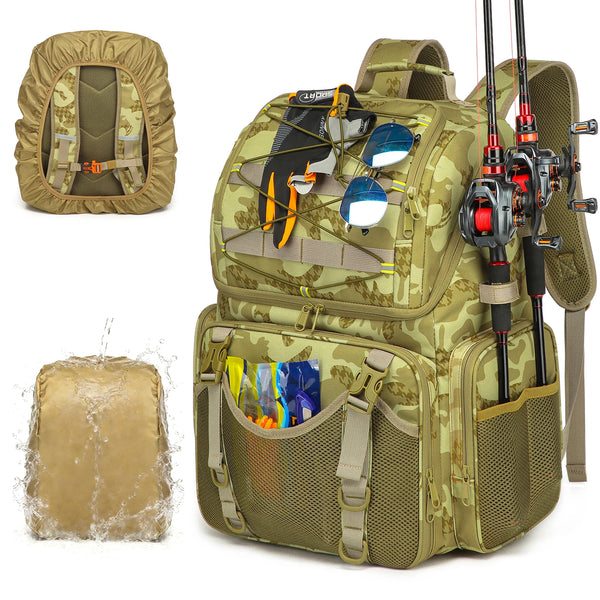 45L Fishing Backpack Cooler Tackle Storage Bag