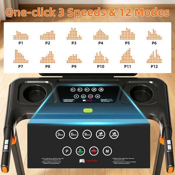 3 In 1 Foldable Walking Pad Treadmill Incline