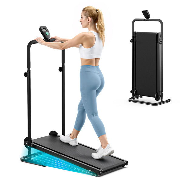 Foldable Non Motorized Treadmill Dual Flywheel