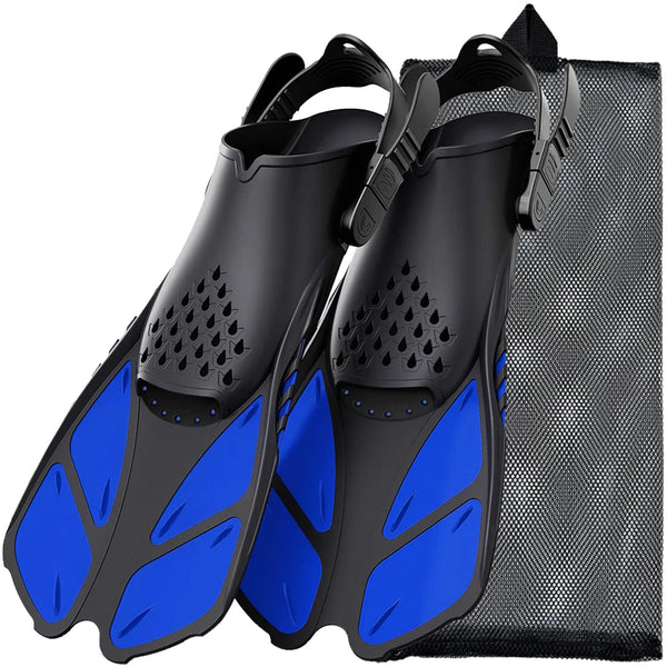 Adjustable Open Heel Snorkel Fins Adult Swimming