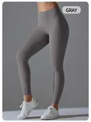 Women's High Waisted Peach Hip Lifting Yoga Leggings