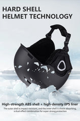 Professional Ski Helmet with Integrated Goggles