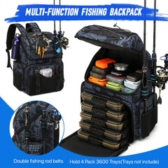45L Fishing Backpack Cooler Tackle Storage Bag