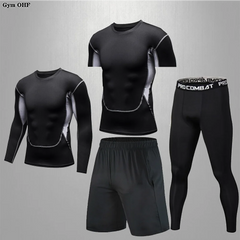 Men's Compression Rashguard Gym Running Training Suit