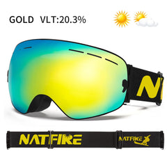 UV400 Anti-Fog Ski & Snowboard Goggles