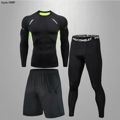 Men's Compression Rashguard Gym Running Training Suit