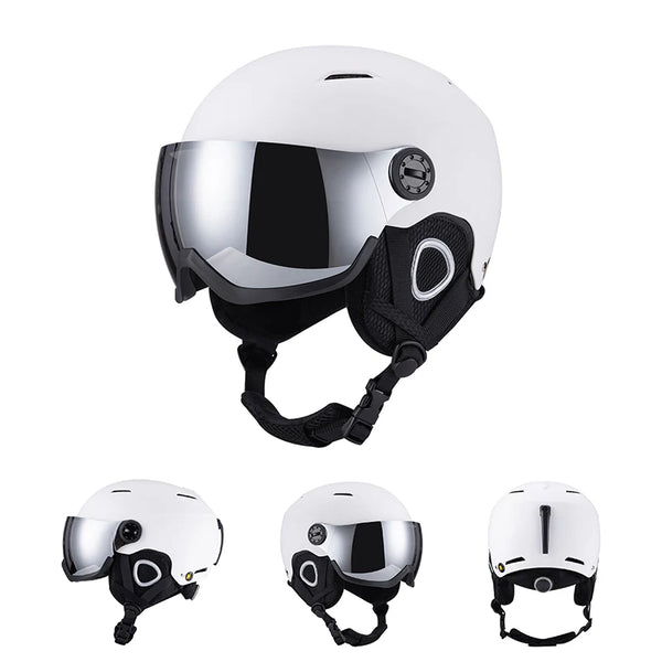 Professional Ski Helmet with Integrated Goggles