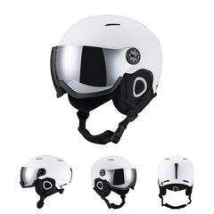 Professional Ski Helmet with Integrated Goggles