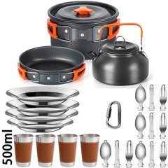 Camping Cookware Set Non Stick Pots For Two