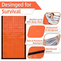 Emergency Thermal Mylar Sleeping Bag Survival Bivy