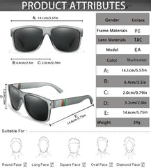 Men's Polarized Square Outdoor Sunglasses