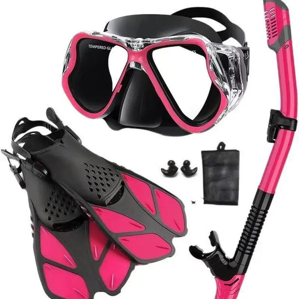 3 In 1 Snorkel Gear Set With Fins