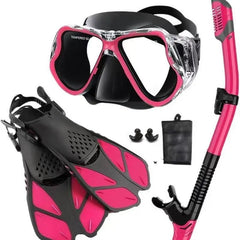 3 In 1 Snorkel Gear Set With Fins