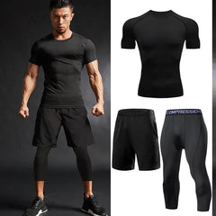 Men's Compression Running Tracksuit Fitness Sportswear Set