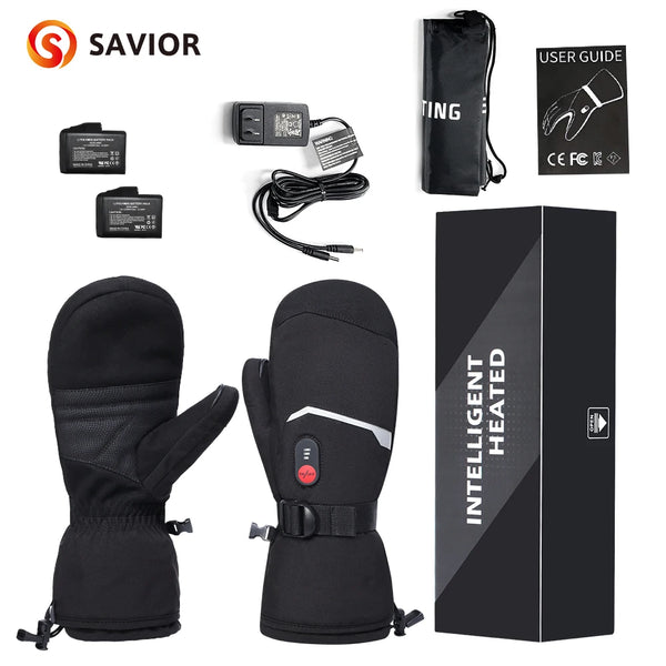 Waterproof Heated Winter Gloves for Skiing & Cycling