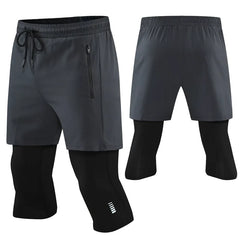 Men's 2 In 1 Quick Dry Compression Shorts