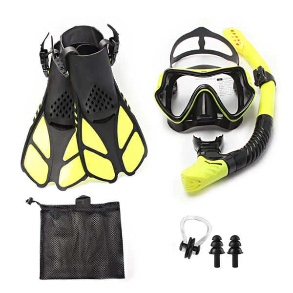 5-Piece Snorkeling Set with Mask, Snorkel & Fins
