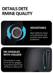 Professional Ski Helmet with Integrated Goggles