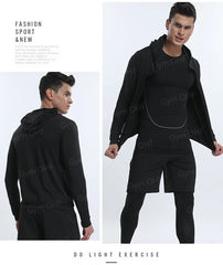 Men's Compression Rashguard Gym Running Training Suit