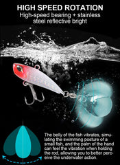 Spinner VIB Fishing Lure with Rotating Tail