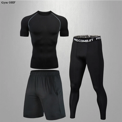 Men's Compression Rashguard Gym Running Training Suit