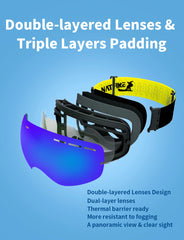 UV400 Anti-Fog Ski & Snowboard Goggles