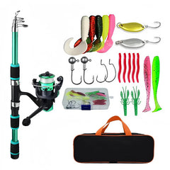 Telescopic Fishing Rod & Spinning Reel Combo Kit