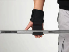 Weight Lifting Hooks with Wrist Straps (1 Pair)