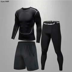 Men's Compression Rashguard Gym Running Training Suit