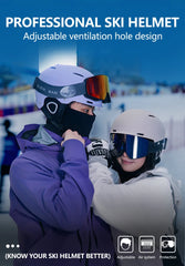 Professional Ski Helmet with Integrated Goggles