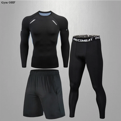 Men's Compression Rashguard Gym Running Training Suit