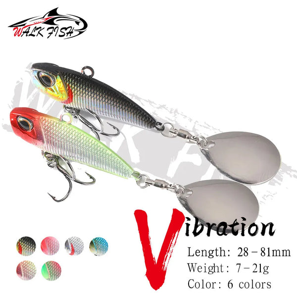 Spinner VIB Fishing Lure with Rotating Tail