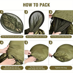 2 In 1 Ultralight Camping Hammock Mosquito Net