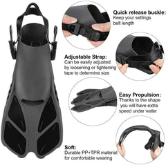 5-Piece Snorkeling Set with Mask, Snorkel & Fins