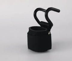 Weight Lifting Hooks with Wrist Straps (1 Pair)