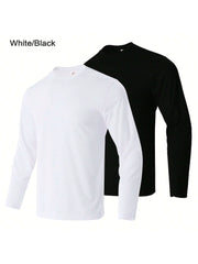 Men's Long Sleeve Quick Dry Athletic Performance Shirt
