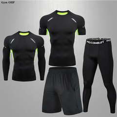Men's Compression Rashguard Gym Running Training Suit