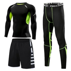 Men's Compression Running Tracksuit Fitness Sportswear Set