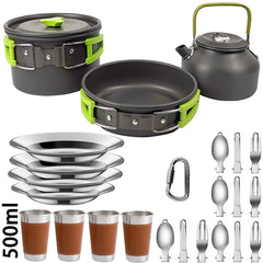 Camping Cookware Set Non Stick Pots For Two