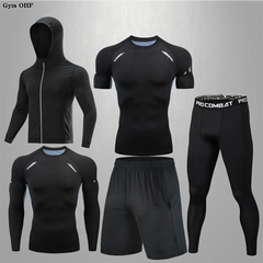 Men's Compression Rashguard Gym Running Training Suit