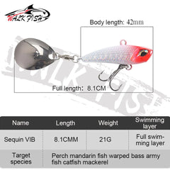 Spinner VIB Fishing Lure with Rotating Tail